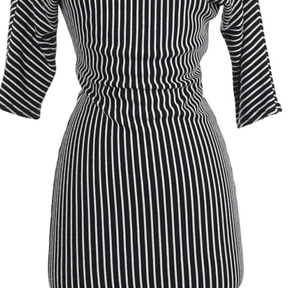 ASOS Blue &White stripe jersey Dress Size 0 - Picture 5 of 9